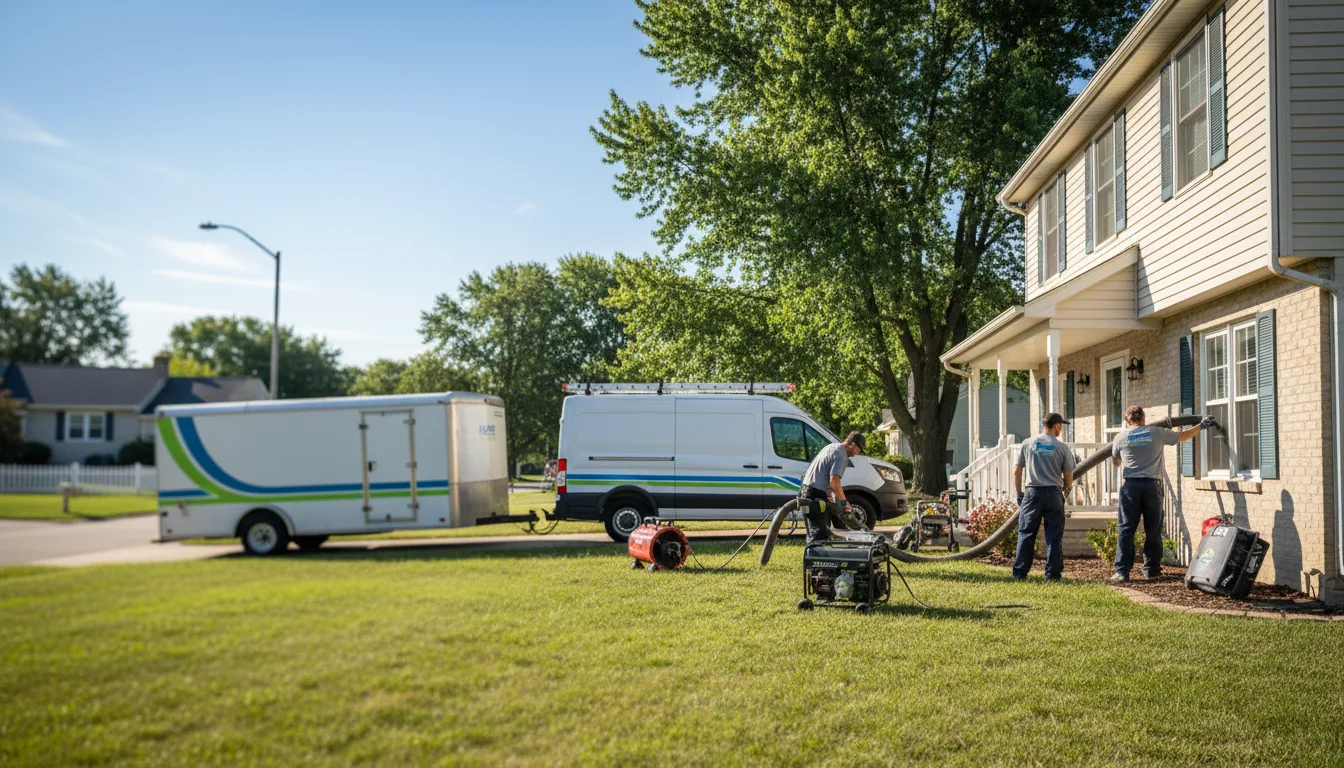 Flooded Basement Restoration And Cleanup With Repair in Borden, IN near me